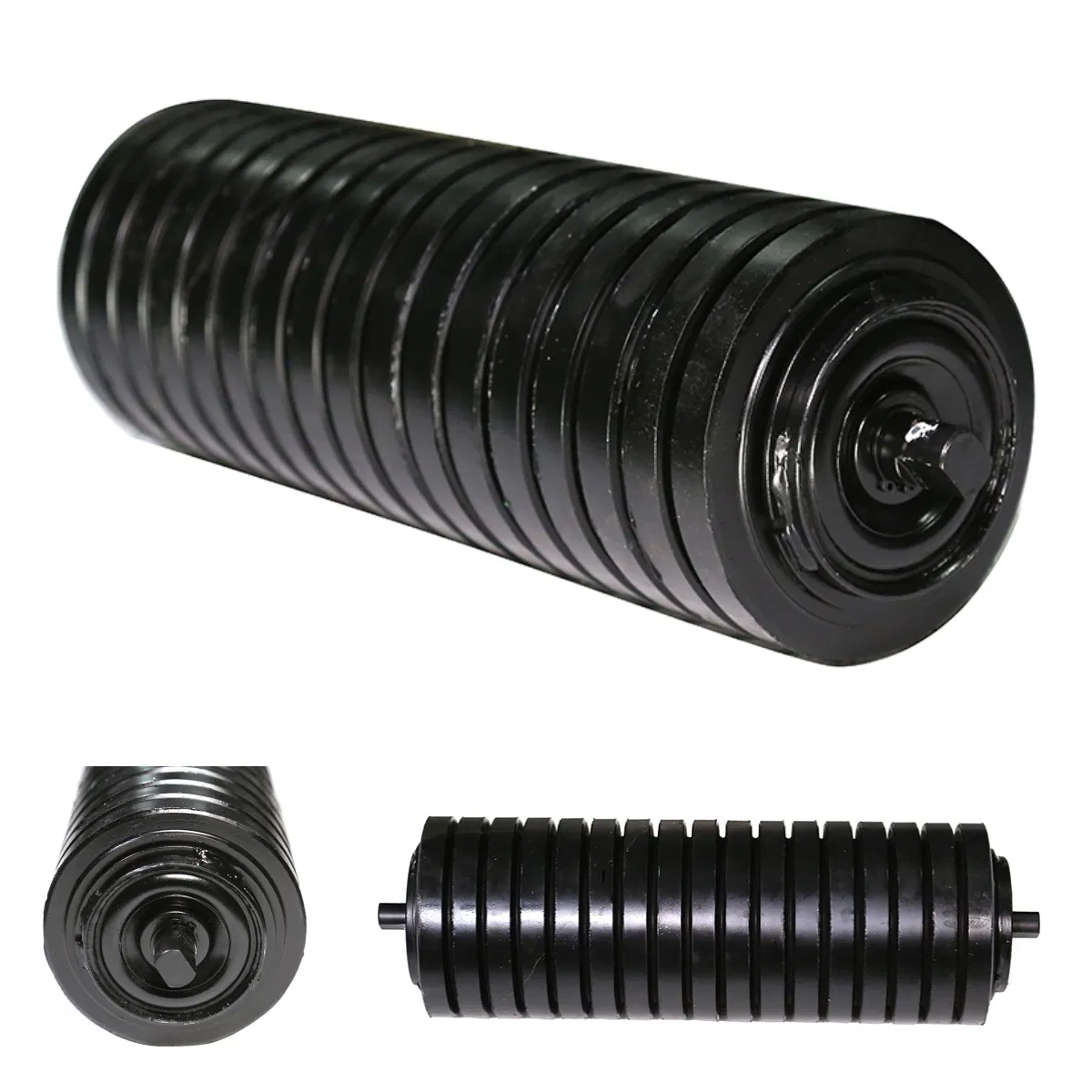 PU PE Lagging Carrier Impact Conveyor Rubber Roller