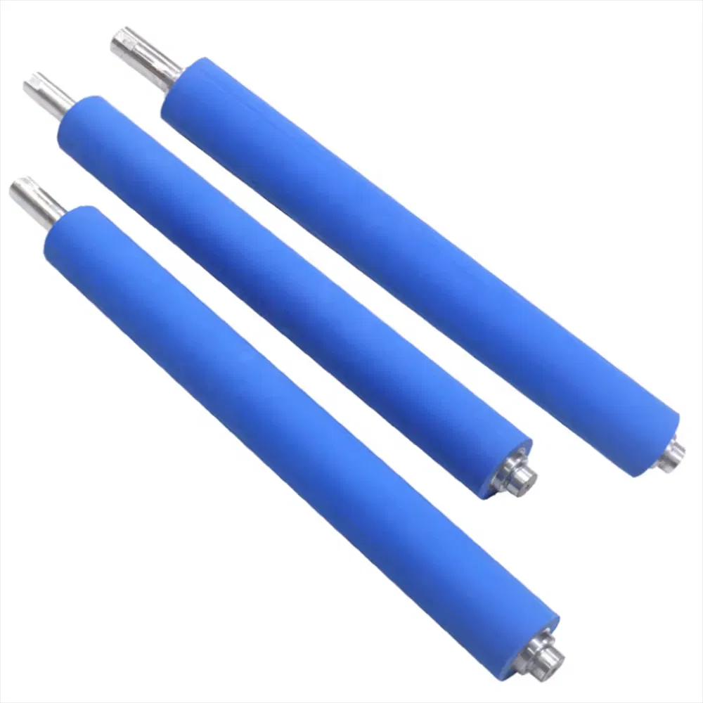Rouleau en caoutchouc silicone dur pour machines d'impression