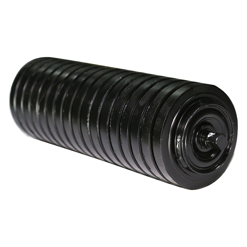 PU PE Lagging Carrier Impact Conveyor Rubber Roller