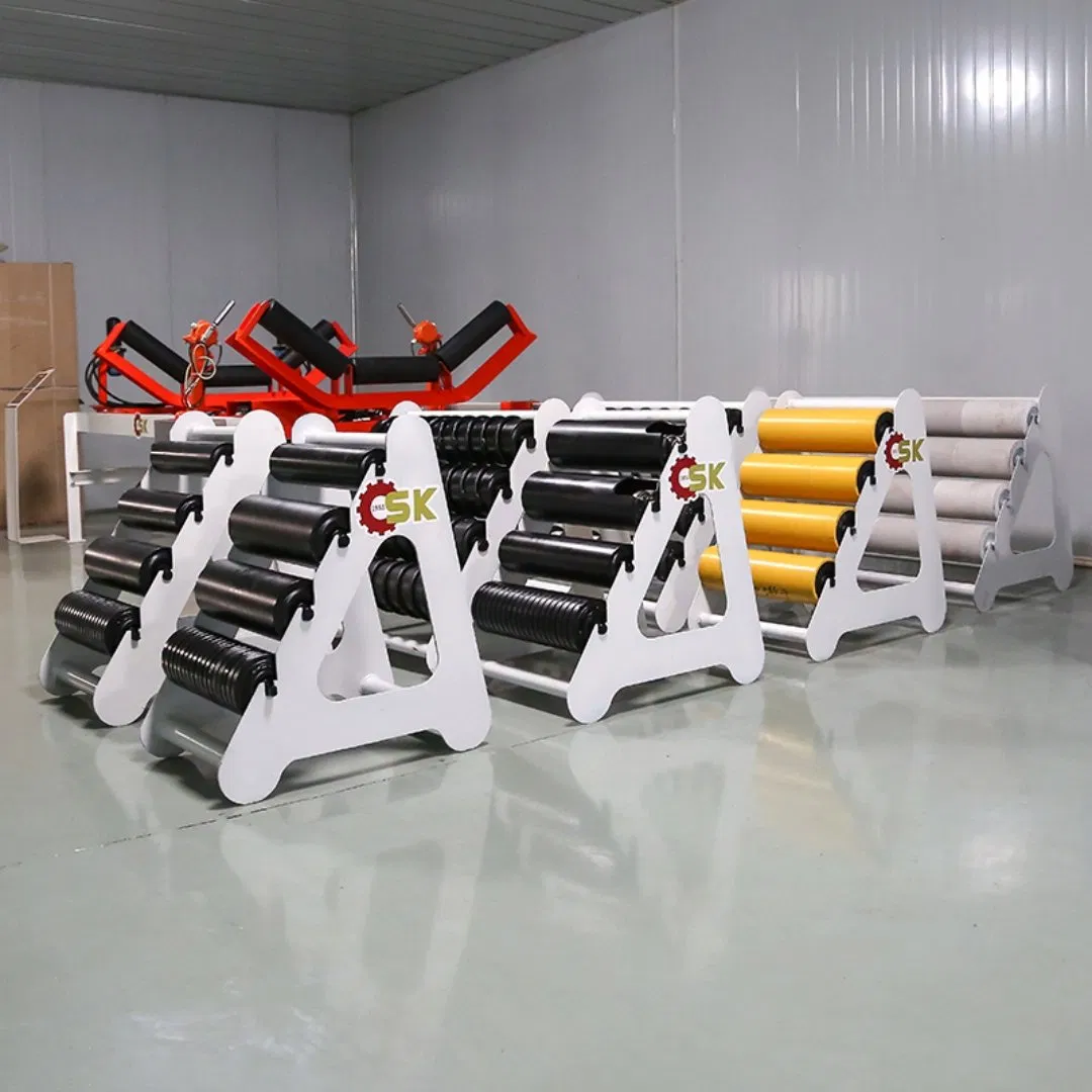 PU PE Lagging Carrier Impact Conveyor Rubber Roller